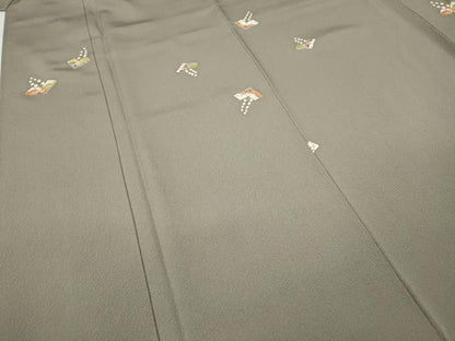 平和屋着物●上質な小紋　桐　金彩　正絹　逸品　CABB6382ut