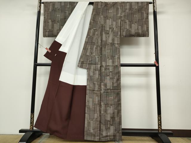 平和屋着物●本場大島紬　9マルキ　吉祥文　ますいわ屋扱い　正絹　逸品　CABB6385ut
