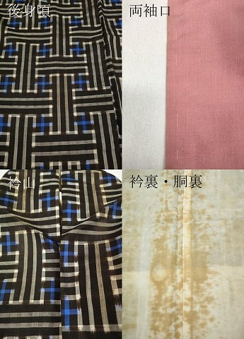 平和屋着物●本場大島紬　龍郷絣　秋名バラ　正絹　逸品　CABB6388ut