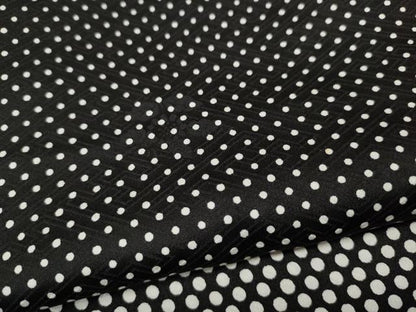 平和屋着物●訪問着　作家物　ドット　黒地　正絹　逸品　CABB6389ut
