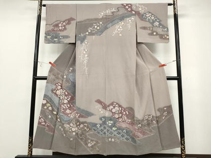 平和屋着物●訪問着　辻が花　絞り　正絹　逸品　CABB6394ut