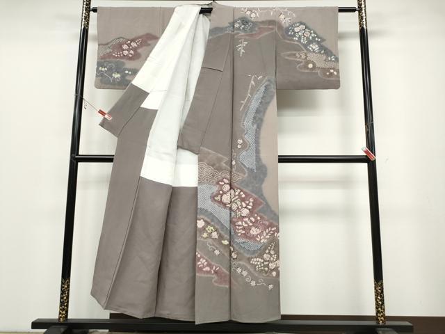平和屋着物●訪問着　辻が花　絞り　正絹　逸品　CABB6394ut