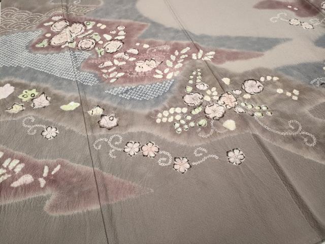 平和屋着物●訪問着　辻が花　絞り　正絹　逸品　CABB6394ut 平和屋着物▽訪問着 単衣 絞り 辻が花 正絹 逸品 DAAU6374sfの通販はau