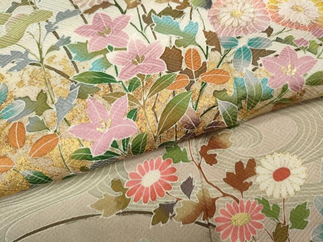 平和屋着物＊夏物 訪問着 絽 草花文 正絹 逸品 AABC1919jd