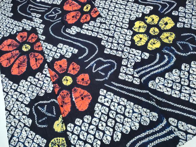 平和屋着物∴夏物　浴衣　有松鳴海絞り　流水杜若風景文　綿　逸品　CABB6407ng 平和屋着物∴夏物 浴衣 有松鳴海絞り 流水舞花文 綿 逸品 CABB6401ng