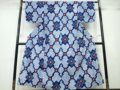 平和屋着物∴夏物 浴衣 有松鳴海絞り 松川菱 綿 逸品 CABB6402ng