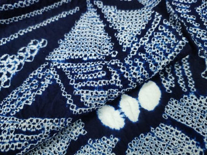 平和屋着物∴夏物　浴衣　有松鳴海絞り　流水杜若風景文　綿　逸品　CABB6407ng