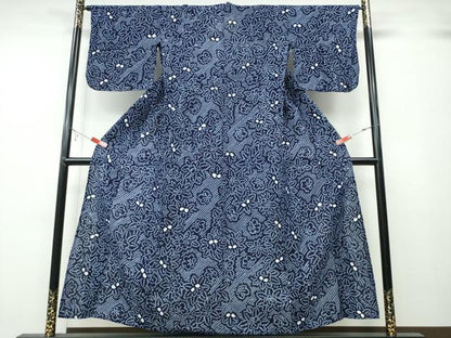 平和屋着物∴夏物 浴衣 有松鳴海絞り 斜線舞花文 綿 逸品 CABB6408ng