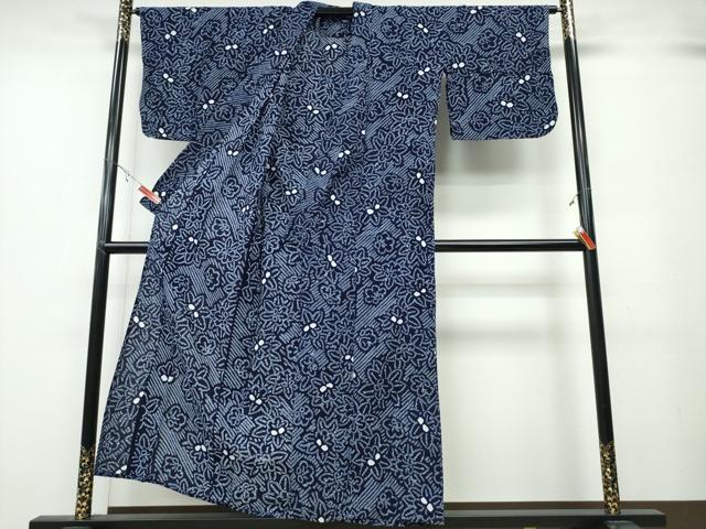 平和屋着物∴夏物 浴衣 有松鳴海絞り 斜線舞花文 綿 逸品 CABB6408ng