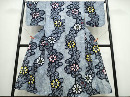 平和屋着物∴夏物 浴衣 有松鳴海絞り 舞花文 綿 逸品 CABB6411ng