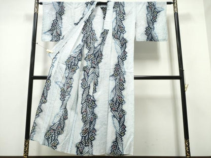 平和屋着物∴夏物 浴衣 有松鳴海絞り 草花間道 綿 逸品 CABB6417ng