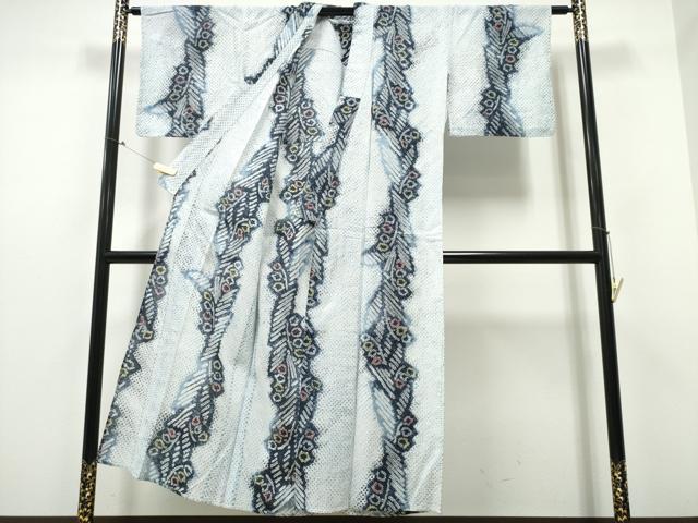 平和屋着物∴夏物 浴衣 有松鳴海絞り 草花間道 綿 逸品 CABB6417ng