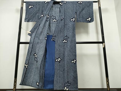 平和屋着物∴夏物 浴衣 有松鳴海絞り 舞笹文 綿 逸品 CABB6419ng