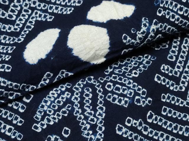 平和屋着物∴夏物　浴衣　有松鳴海絞り　舞笹文　綿　逸品　CABB6419ng 平和屋着物∴夏物 浴衣 有松鳴海絞り 舞笹文 綿 逸品 CABB6419ng