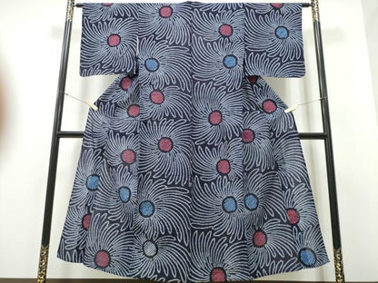 平和屋着物∴夏物 浴衣 有松鳴海絞り 乱菊 綿 逸品 CABB6420ng