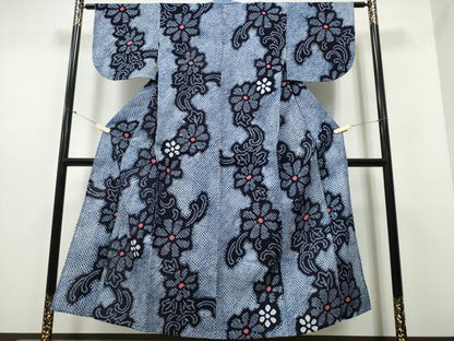 平和屋着物∴夏物 浴衣 有松鳴海絞り 菊唐草文 綿 逸品 CABB6426ng