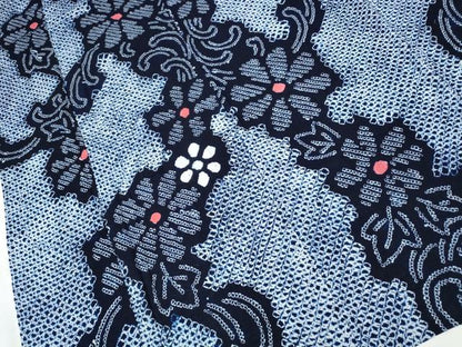平和屋着物∴夏物 浴衣 有松鳴海絞り 菊唐草文 綿 逸品 CABB6426ng