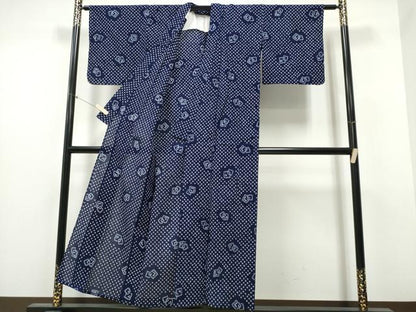 平和屋着物∴夏物 浴衣 有松鳴海絞り 色紙重ね吉祥文 綿 逸品 CABB6429ng