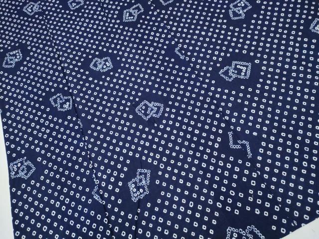 平和屋着物∴夏物 浴衣 有松鳴海絞り 色紙重ね吉祥文 綿 逸品 CABB6429ng