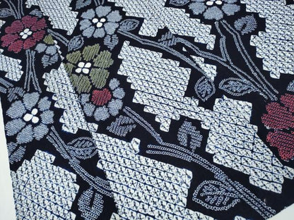 平和屋着物∴夏物 浴衣 有松鳴海絞り 枝花文 綿 逸品 CABB6432ng