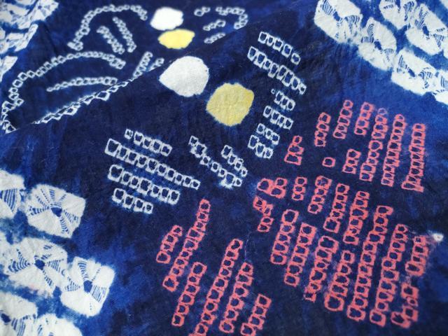 平和屋着物∴夏物 浴衣 有松鳴海絞り 舞花文 綿 逸品 CABB6433ng