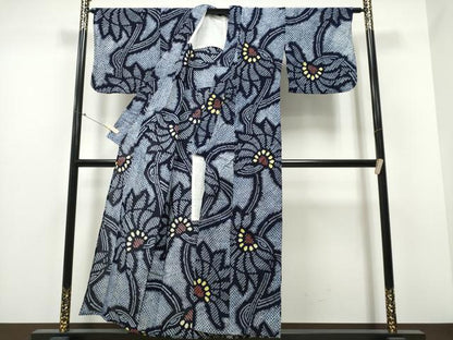平和屋着物∴夏物 浴衣 有松鳴海絞り 枝花文 綿 逸品 CABB6438ng