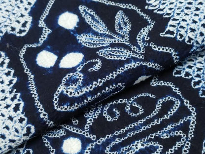 平和屋着物∴夏物 浴衣 有松鳴海絞り 亀甲流水草木文 綿 逸品 CABB6439ng