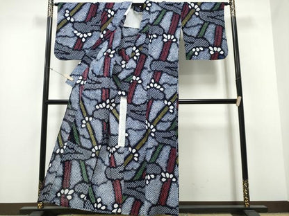 平和屋着物∴夏物 浴衣 有松鳴海絞り 霞竹花文綿 逸品 CABB6440ng