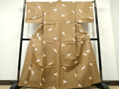 平和屋着物∴夏物 浴衣 跳兎 間道 綿 逸品 CABB6444ng