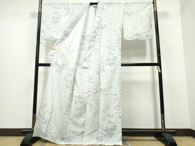 平和屋着物∴夏物 撫松庵 セオアルファ 小紋・浴衣兼用 草花文 洗える着物 逸品 CABB6445ng
