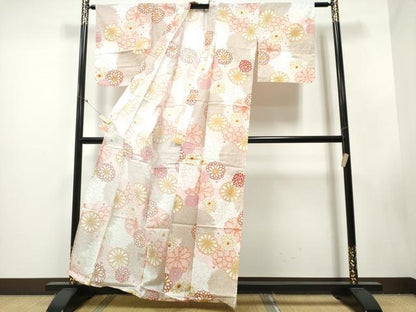 平和屋着物∴夏物 浴衣 舞菊尽くし 綿 逸品 CABB6447ng