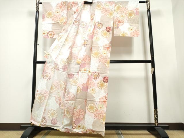 平和屋着物∴夏物 浴衣 舞菊尽くし 綿 逸品 CABB6447ng