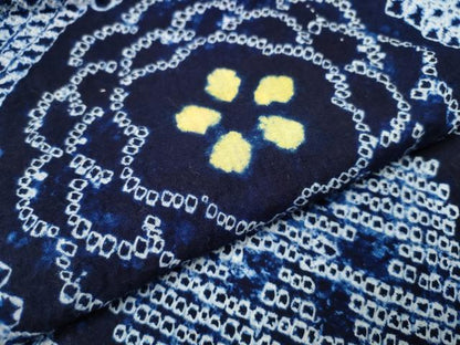 平和屋着物∴夏物 浴衣 有松鳴海絞り 舞菊文 綿 逸品 CABB6452ng