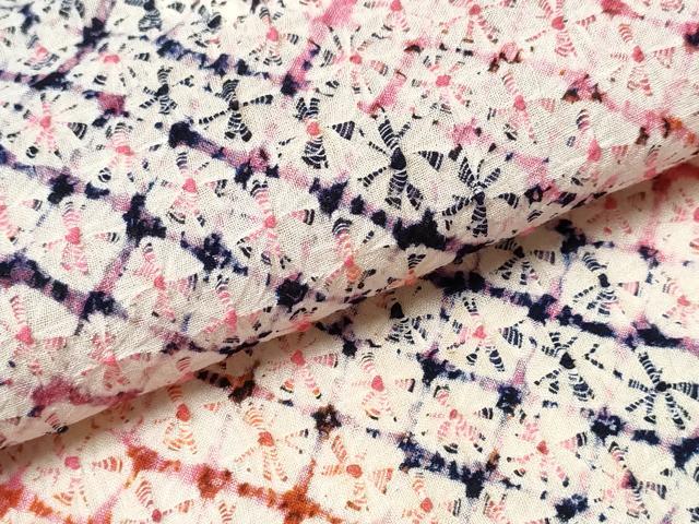 平和屋着物∴夏物 浴衣 有松鳴海絞り 蜘蛛絞り 斜線文 綿 逸品 CABB6453ng