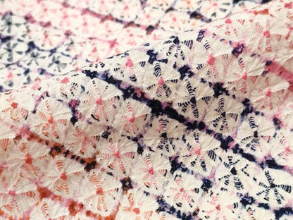 平和屋着物∴夏物 浴衣 有松鳴海絞り 蜘蛛絞り 斜線文 綿 逸品 CABB6453ng