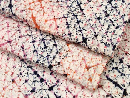 平和屋着物∴夏物 浴衣 有松鳴海絞り 蜘蛛絞り 斜線文 綿 逸品 CABB6453ng
