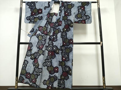 平和屋着物∴夏物 浴衣 有松鳴海絞り 舞菊文 綿 逸品 CABB6460ng