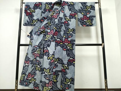 平和屋着物∴夏物 浴衣 有松鳴海絞り 流水桐花文 綿 逸品 CABB6462ng