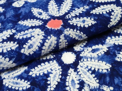 平和屋着物∴夏物 浴衣 有松鳴海絞り 市松菊文様 綿 逸品 CABB6468ng