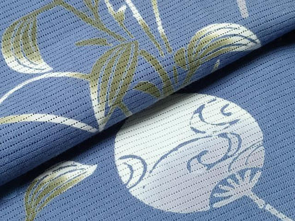 平和屋着物∴夏物 浴衣 綿絽 団扇草木文 綿 逸品 CABB6472ng