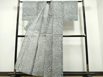 平和屋着物∴夏物 浴衣 綿紅梅 源氏車重ね文 綿 逸品 CABB6482ng