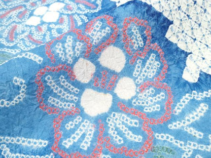 平和屋着物∴夏物 浴衣 有松鳴海絞り 枝花文 綿 逸品 未使用 CABB6535ng