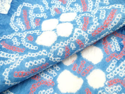 平和屋着物∴夏物 浴衣 有松鳴海絞り 枝花文 綿 逸品 未使用 CABB6535ng