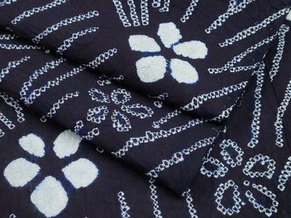 平和屋着物∴夏物　浴衣　有松鳴海絞り　枝花文　綿　逸品　CABB6538ng