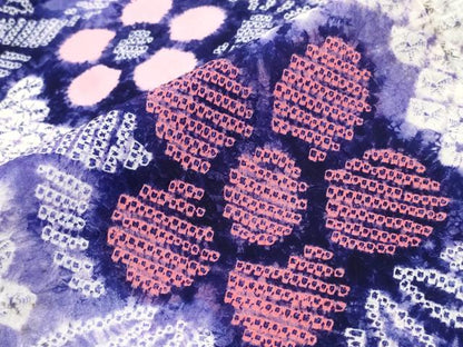 平和屋着物∴夏物 浴衣 有松鳴海絞り 芝草舞花文 綿 逸品 CABB6540ng