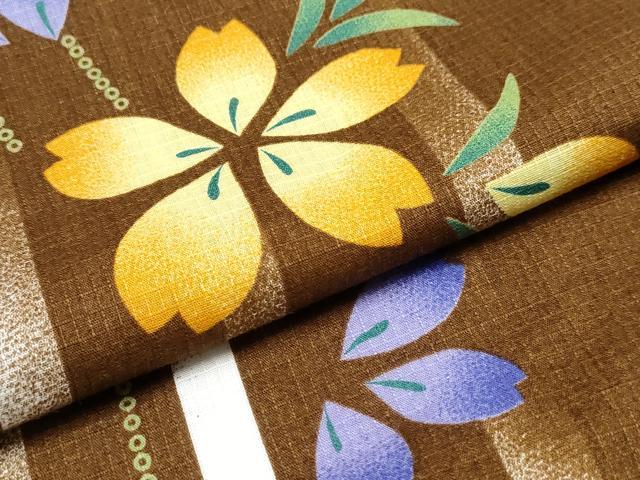 平和屋着物∴夏物 浴衣 綿紅梅 舞花間道 綿 逸品 CABB6548ng