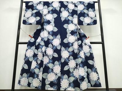 平和屋着物∴夏物 浴衣 紫陽花 綿 逸品 CABB6552ng
