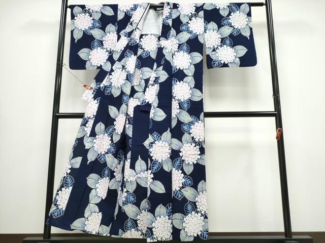 平和屋着物∴夏物 浴衣 紫陽花 綿 逸品 CABB6552ng