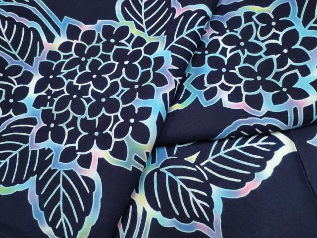 平和屋着物∴夏物 浴衣 紫陽花 綿 逸品 CABB6554ng