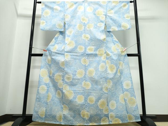 平和屋着物∴夏物 浴衣 綿絽 菊唐草文 綿 逸品 CABB6560ng